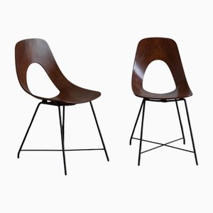 Ariston Modell Stühle von Augusto Bozzi für Saporiti. Italien, 1950er, 2er Set