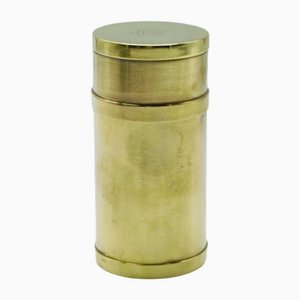 Cylindrical Brass Box by Gabriella Crespi, Italy, 1970s