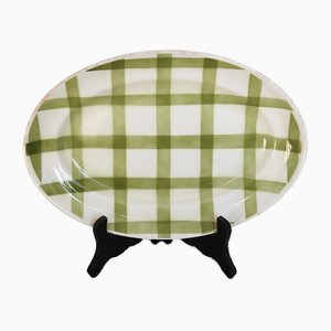 Vintage Oval Earthenware Serving Dish from Moulin Des Loups