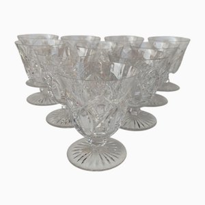 Bicchieri da vino modello Beaujeu in cristallo baccarat, metà del XX secolo, anni '50, set di 10