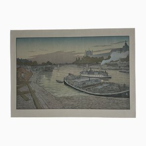 Henri Rivière, Le Pont des St-Pères, Lithographie