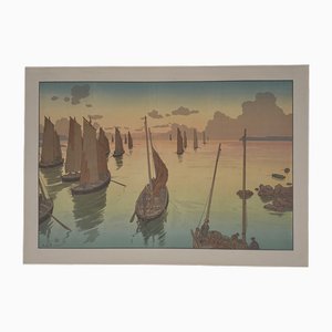 Henri Rivière, Le Coucher du Soleil, Lithographie