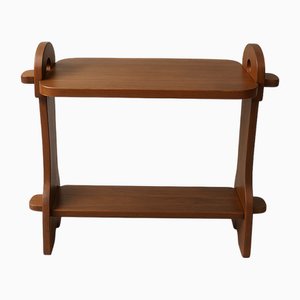 Brutalist Side Table in Exotic Wood, 1950s