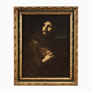 Artista italiano, San Francesco d'Assisi, 1670, Olio su tela, con cornice