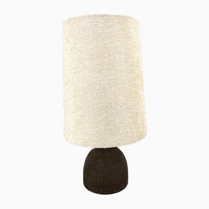 Large Ceramic Floor Lamp with Original Fabric Shade from Krösselbach, 1960s