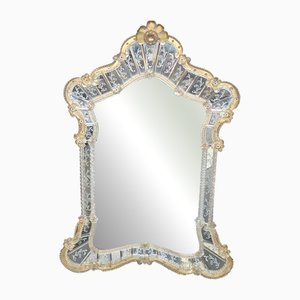 Specchio vintage in vetro di Murano, anni '50