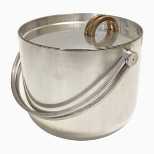 Silver Plated Ice Bucket attributed to Ambrogio Pozzi for Padova Argenti, 1970s