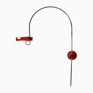 Vintage Spider Wall Lamp in Red by Joe Colombo for O-Luce, 1960s