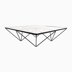 Alanda Style Coffee Table in Glass and Metal