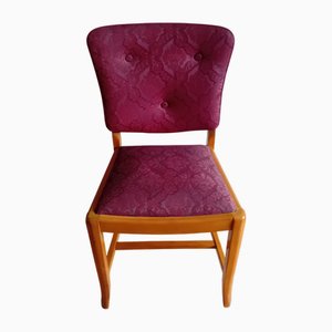 Vintage Art Deco Dining Chairs in Burr Elm, 1930s, Set of 4