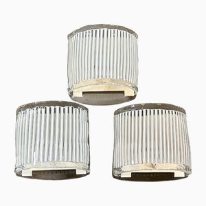 Glass Wall Lamps by Fratelli Toso, 1970s, Set of 3
