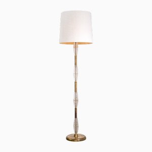 Lámpara de pie de cristal de Murano de Barovier and Toso, años 50