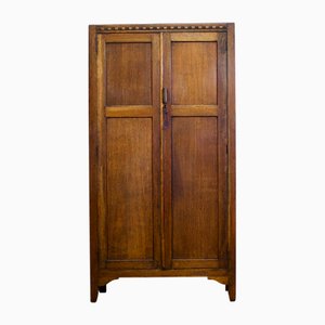 Vintage Art Deco Oak Wardrobe in the style of Heals, 1930s