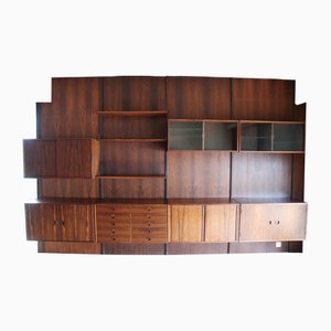 Danish Modular Wall Bookcase in Rosewood, 1960s