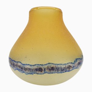 Vase Art en Verre Murano Technique Scavo par Alfredo Barbini, 1970s