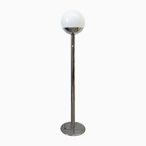 P428 Floor Lamp in Glass and Chromed Metal by Pia Guidetti Crippa for Luci, Italy, 1970s