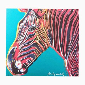 After Andy Warhol, Grevys Zebra Blue, 1980s, Print