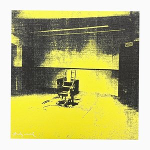 Después de Andy Warhol, silla eléctrica amarilla, años 80, impresión