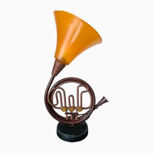 Vintage Horn Table Lamp, 1940s