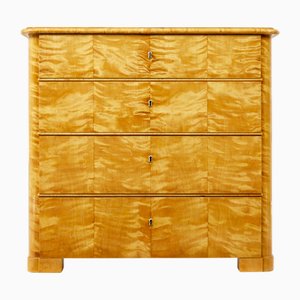 19th Century Swedish Satin Birch Chest of Drawers, 1870s