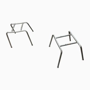 Mid-Century Modern H-Füsse aus Metall für Stühle von Wild + Spieth & Fröscher, 1960er, 2er Set