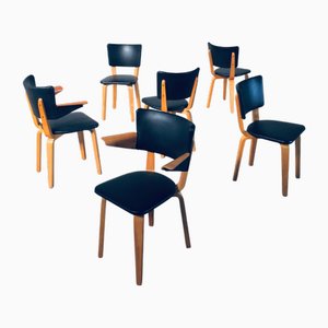 MCM Dutch Design Dining Chairs attributed to Cor Alons for Gouda Den Boer, 1950s, Set of 6