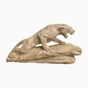 20th Century Study for a Sculpted Plaster Proof of the Lioness Roaring by Balleux