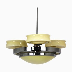 Bauhaus Chrome Chandelier from Zukov, 1940s
