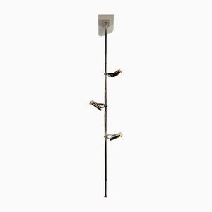 Vintage Floor-to-Ceiling Lamp in Chromed Metal and Aluminium, 1970s