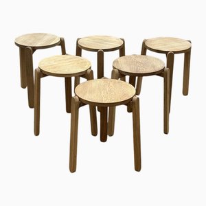 Designer Stapelhocker aus Eiche Nomad von Skagerak, 6 . Set
