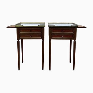 Louis XVi Bedside Tables with Pull-Out Drawer, Set of 2