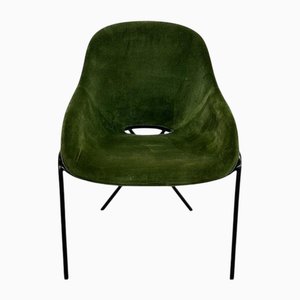 Gubi Green Velvet Chair attributed to Gamfratesi