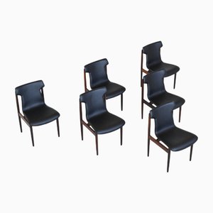 Dining Chairs in Rosewood by Inger Klingenberg for Fristho, the Netherlands, 1960s, Set of 6