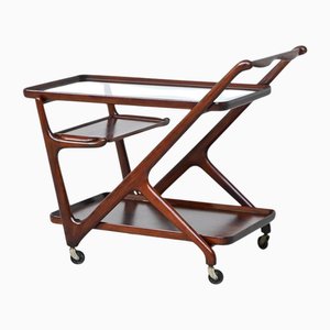Sculptural Serving Trolley attributed to Cesare Lacca for Cesare Lacca, Italy, 1950s