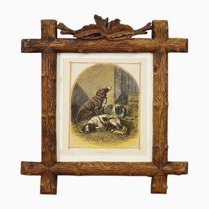 Antique Lithography Print with Sporting Dogs, 1890