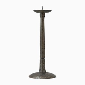 Art Deco Candlegolder in Hand Hammered Metal, 1930s