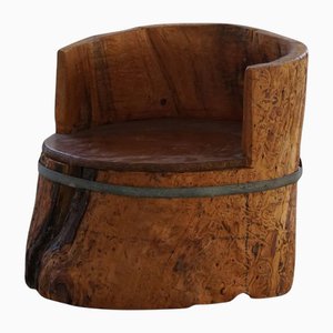 Swedish Primitive Stump Chair in Pine, 1920s