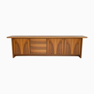 Credenza in noce con ante e cassetti, Italia, anni '70
