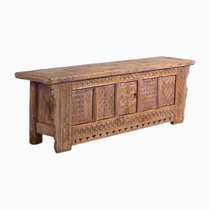 Antique Carved Sideboard with Violet Tones, 1850s