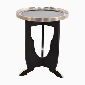 Tavolino da caffè Art Déco in quercia e vetro, anni '20