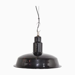 Emaillierte Vintage Hängelampe, 1950er