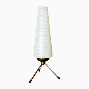 Mid-Century Modern Space Age Glass Tripod Table Lamp, 1960s