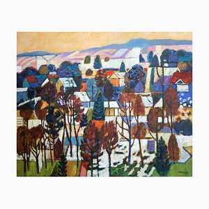 Marek Niedojadło, Un camino al parque, 2011, óleo sobre lienzo