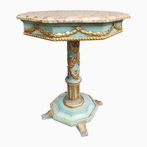 Table Basse en Bois Laquée avec Plateau en Marbre par Ignoto, 1920s