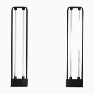 Duetto Neon Floor Lamps by Gian Nicola Gigante for Zerbetto Italia, 1980s, Set of 2