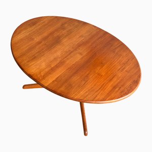 Large Mid-Century Modern Danish Oval Dining Table in Teakwood