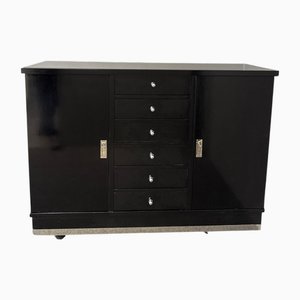 Art Deco Black Sideboard, 1920s