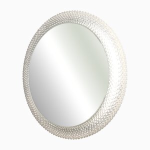 Vintage Illuminated Glass Mirror from Glashütte Limburg, 1970s