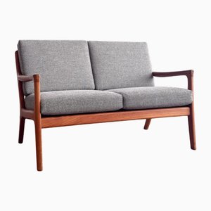 Divano Mid-Century moderno a due posti in teak, Danimarca, anni '50