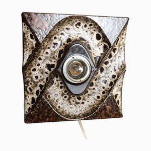 Ceramic Brutalist Wall Lamps by Pan Leuchten, 1960s, Set of 2